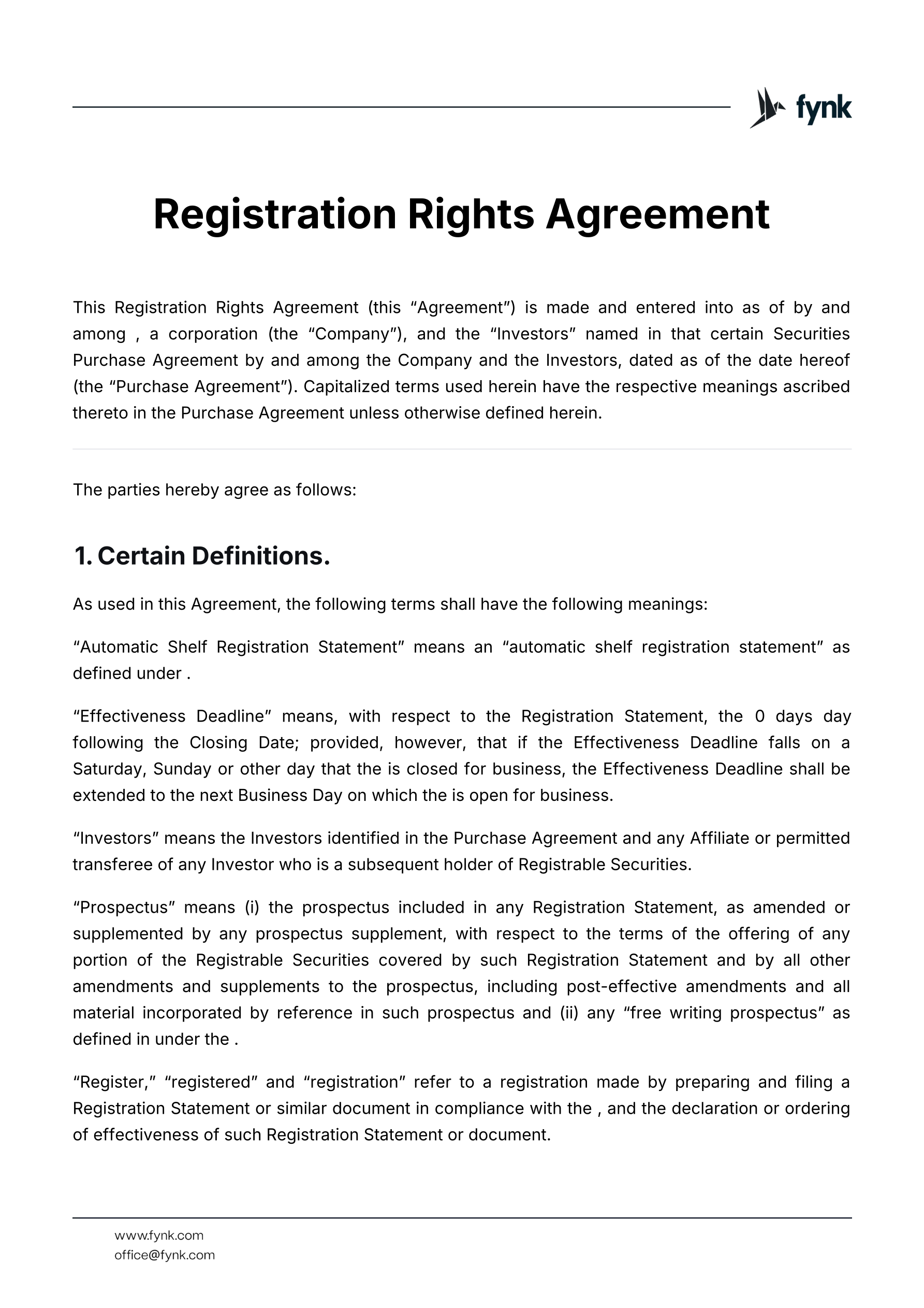 Registration Rights