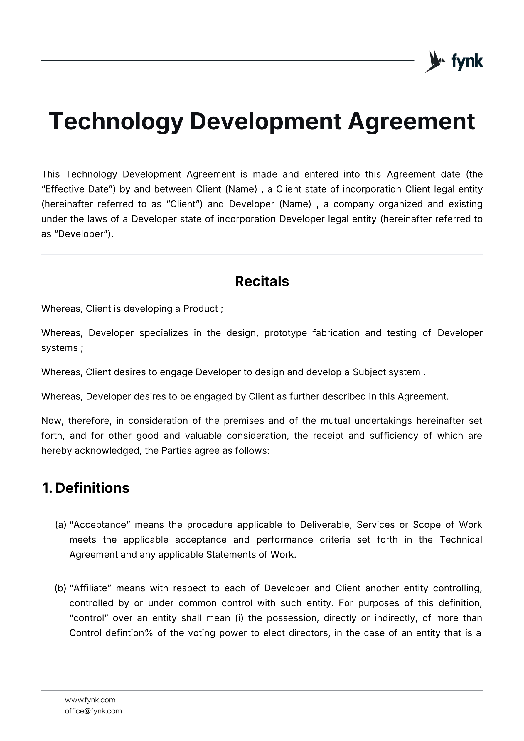 Technology development