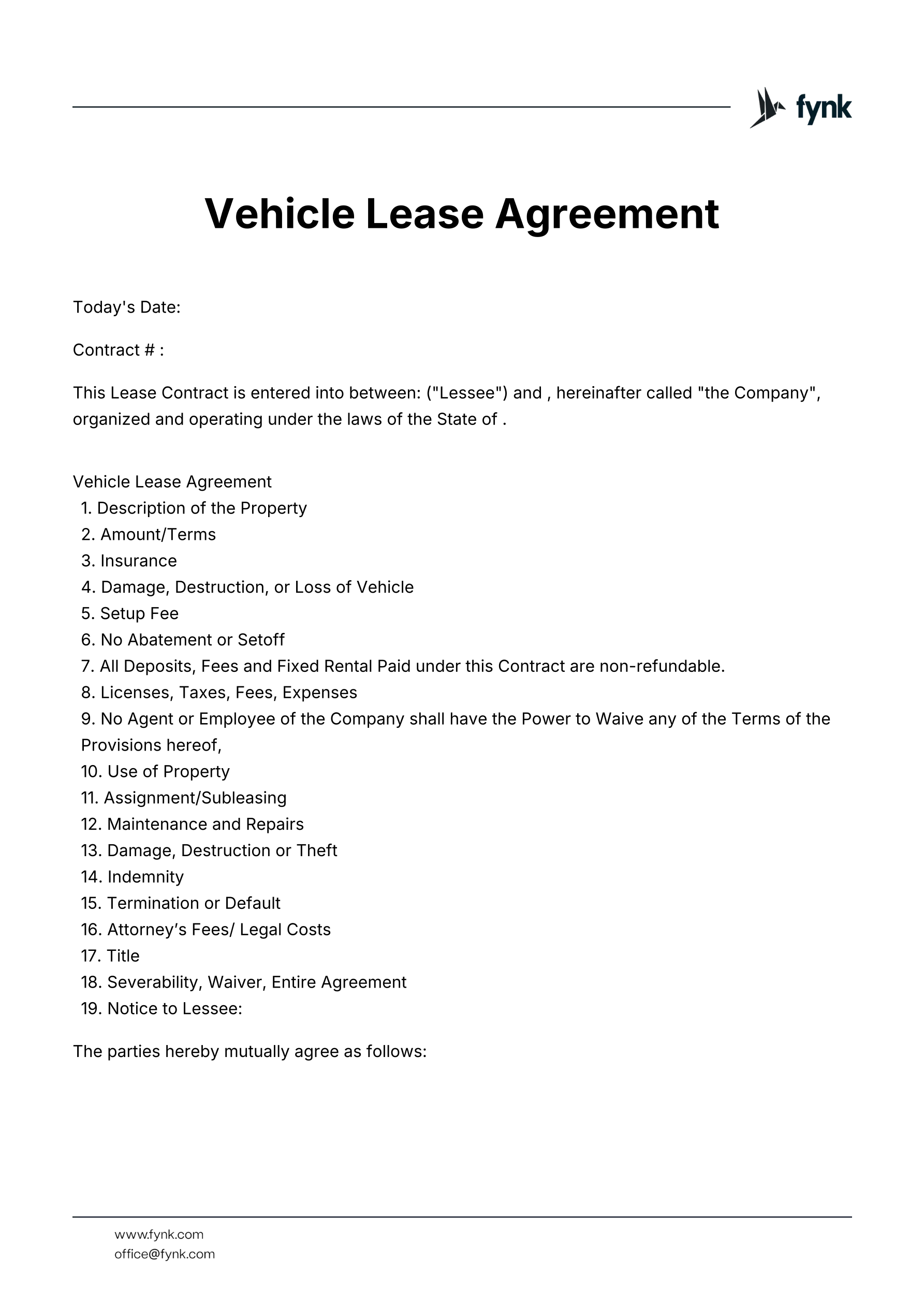 Vehicle Lease
