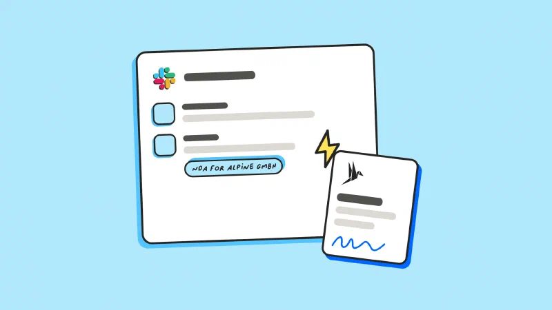 Create and send NDAs for signing directly from Slack