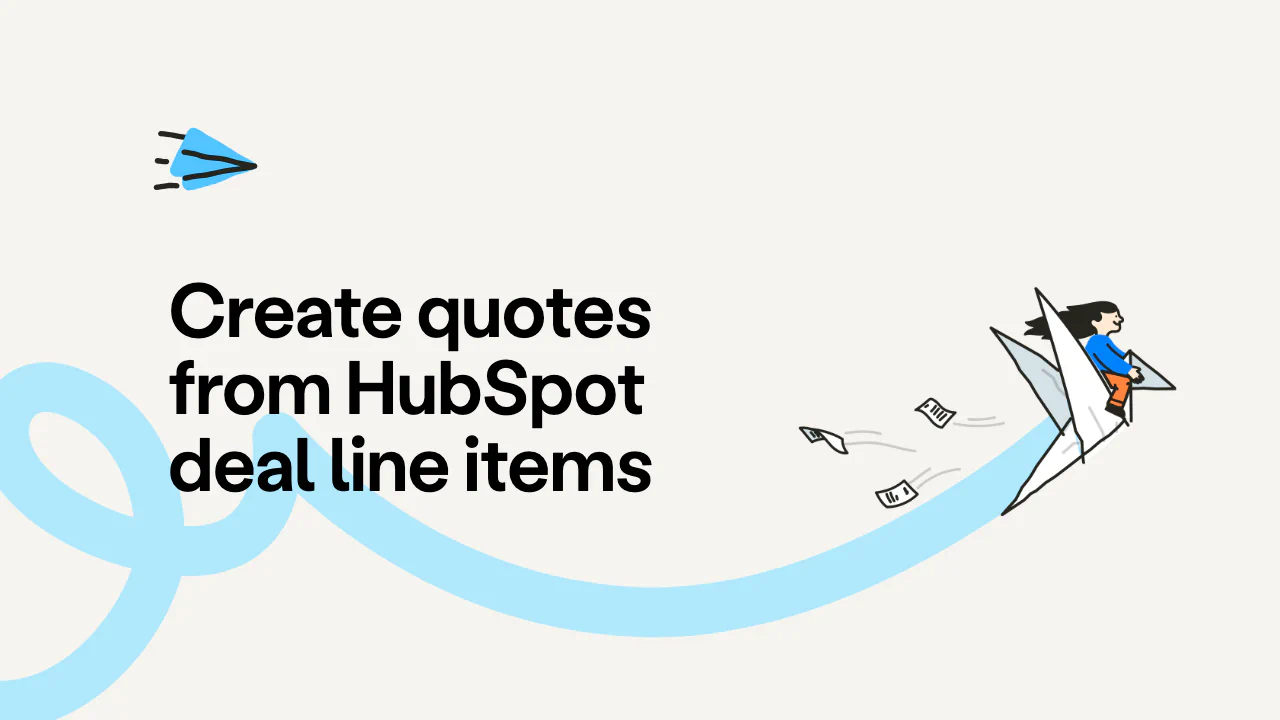 Create quotes from HubSpot deal line items