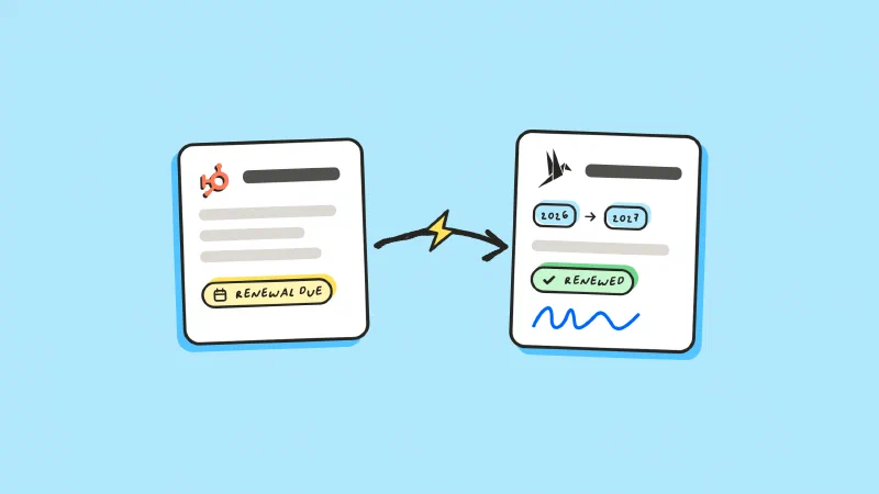 Create a renewal contract in HubSpot