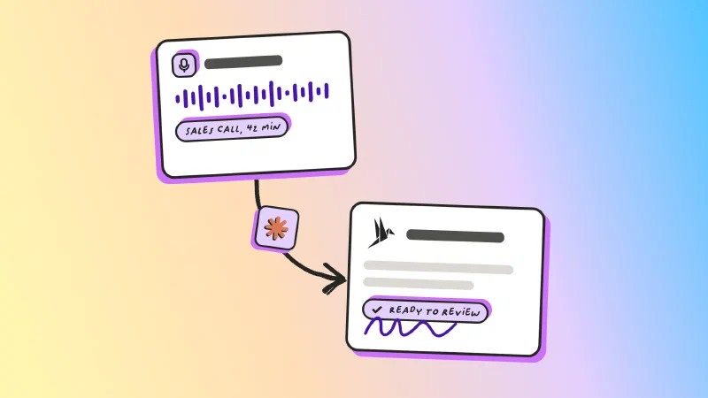 How to turn a sales call transcript into a ready-to-sign contract