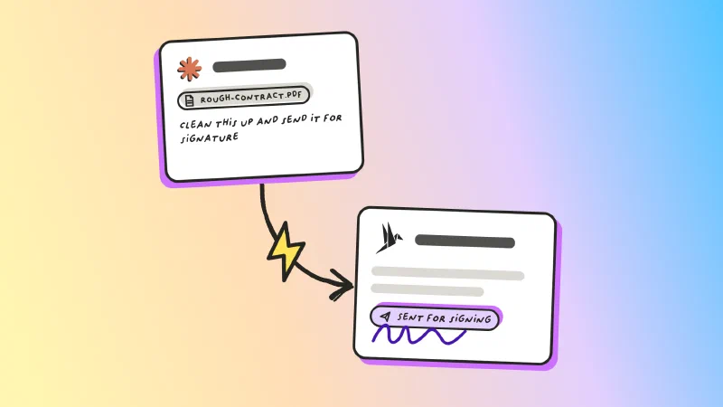 How to polish a rough contract PDF, then draft and send it in fynk