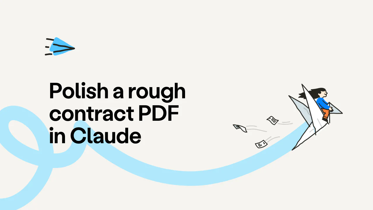 How to polish a rough contract PDF, then draft and send it in fynk