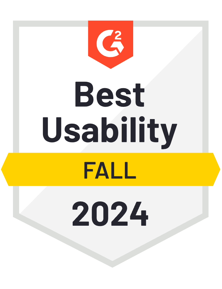 G2 best usability 2024 badge