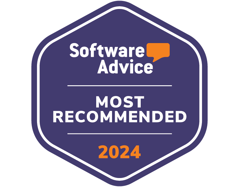 SoftwareAdvice most recommended 2024 badge