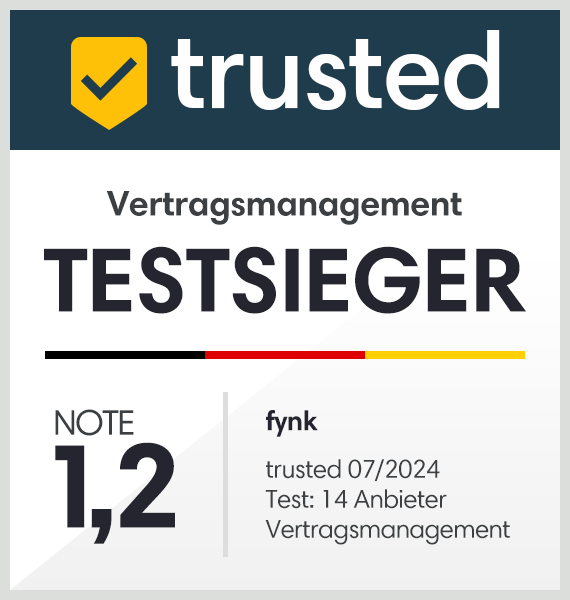 Trusted.de test winner 2024 in category contract management badge