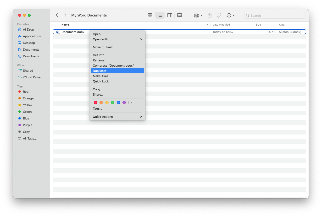Duplicate option in MS Word Duplicate option in MS Word