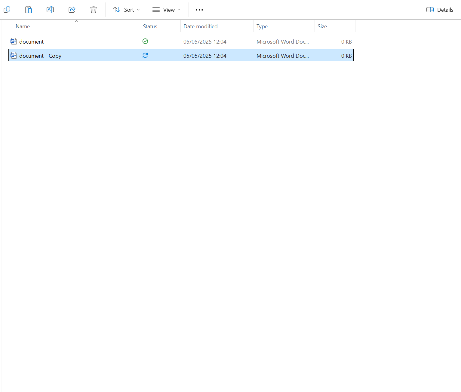 Duplicated Word document in Windows Duplicated Word document in Windows