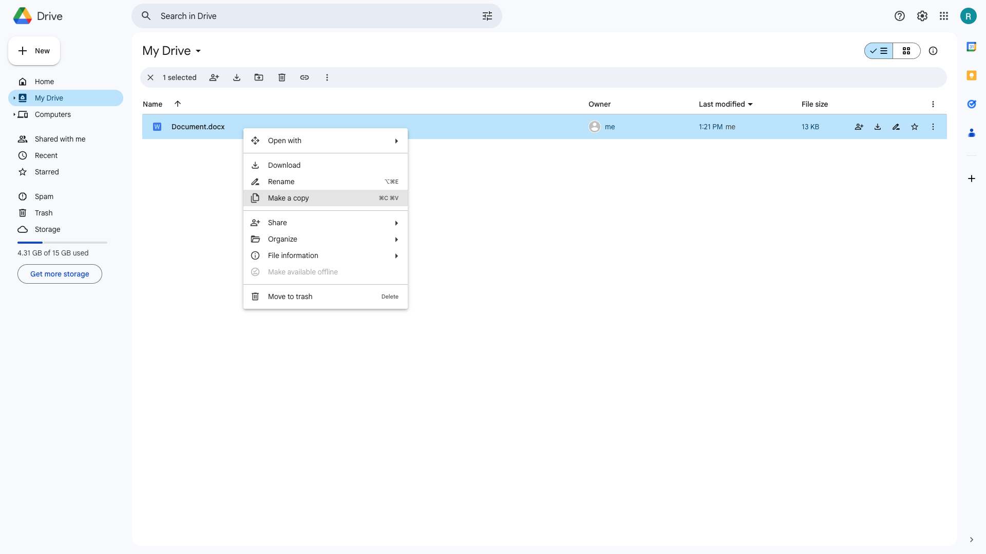 Make a copy option in Google Docs Make a copy option in Google Docs