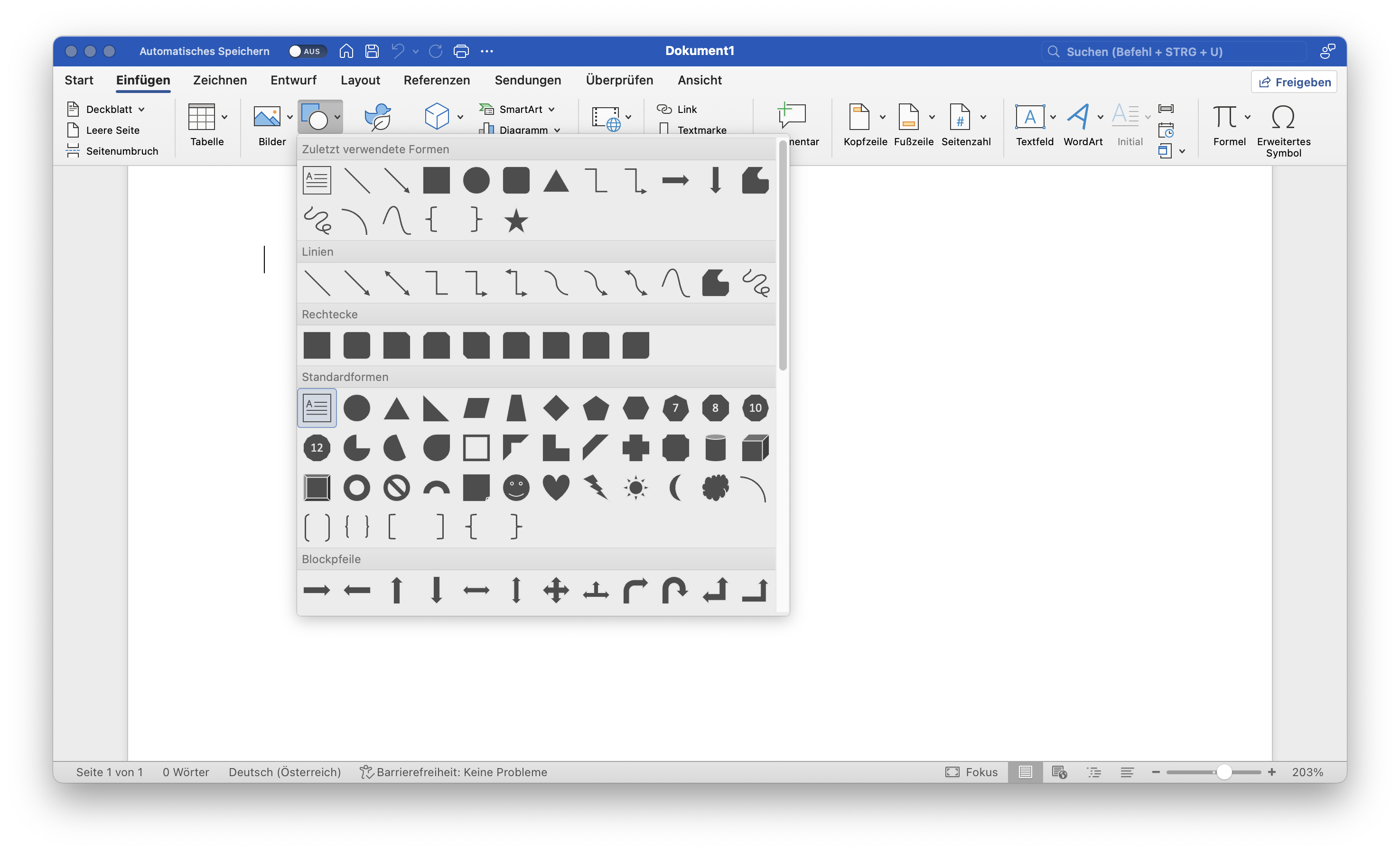 Textfeld in Word einfügen