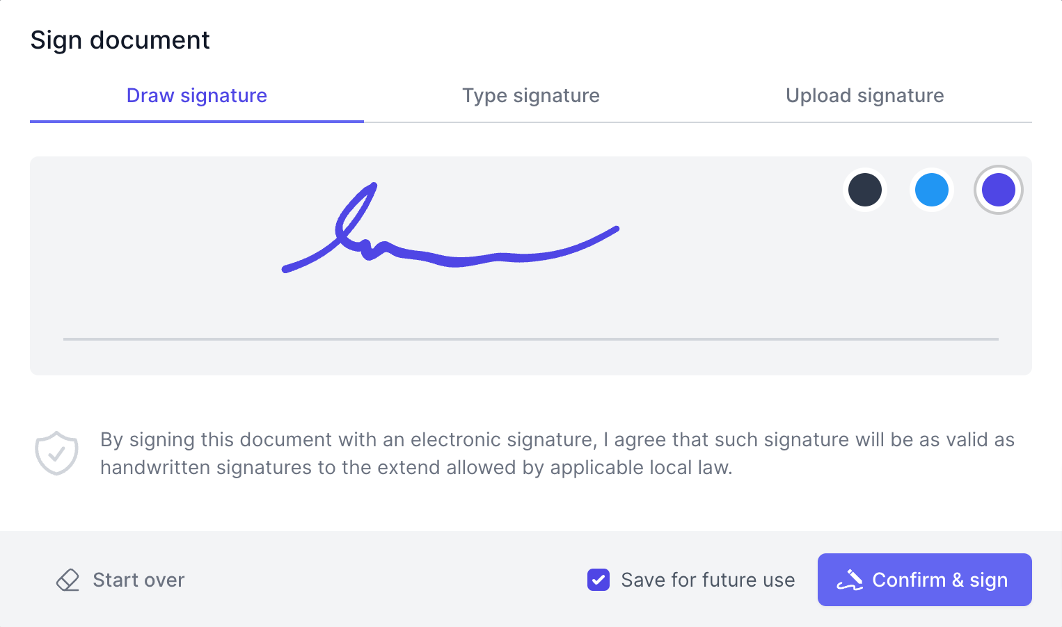 electronic Signature by fynk - drawing mode