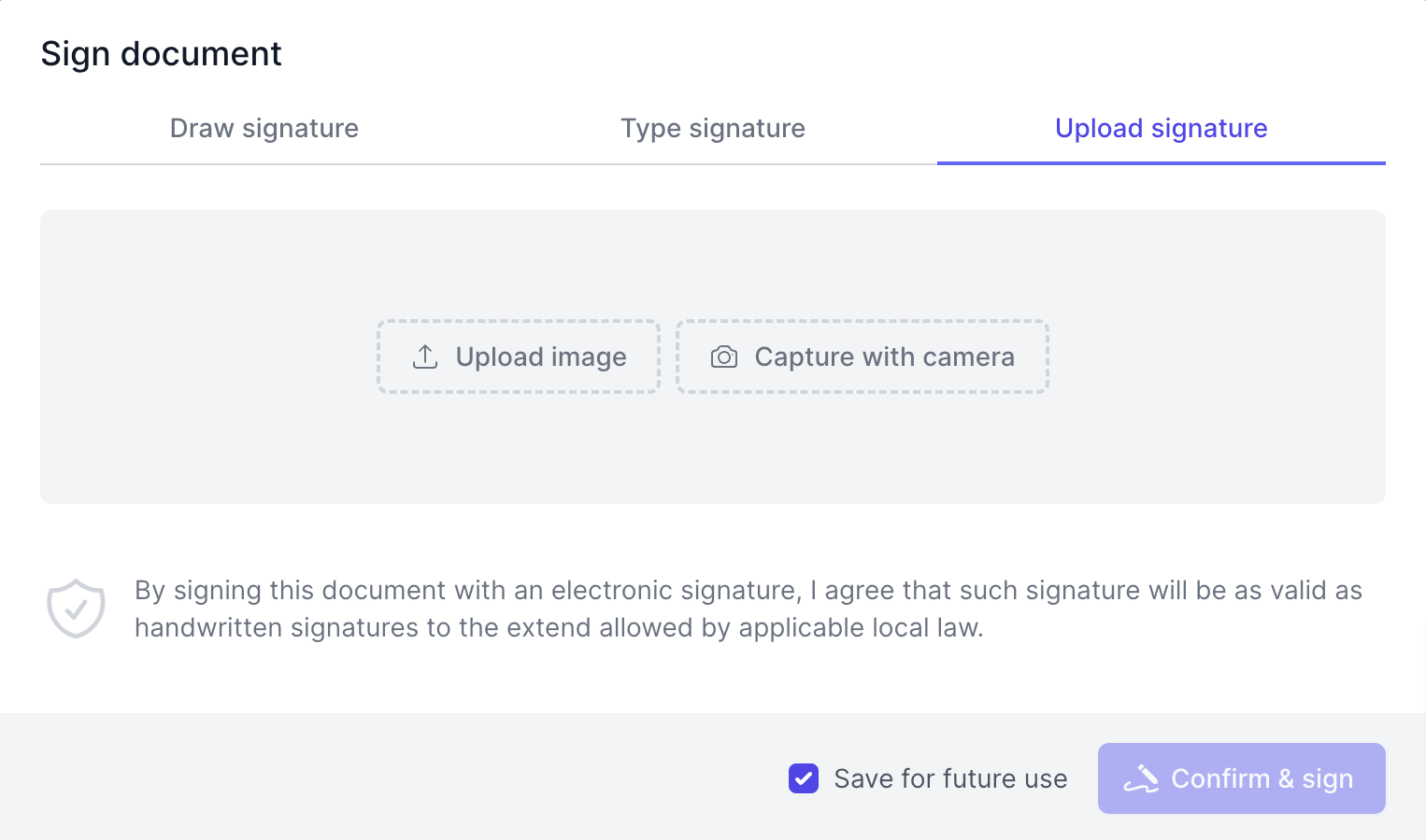 electronic Signature by fynk - scan mode
