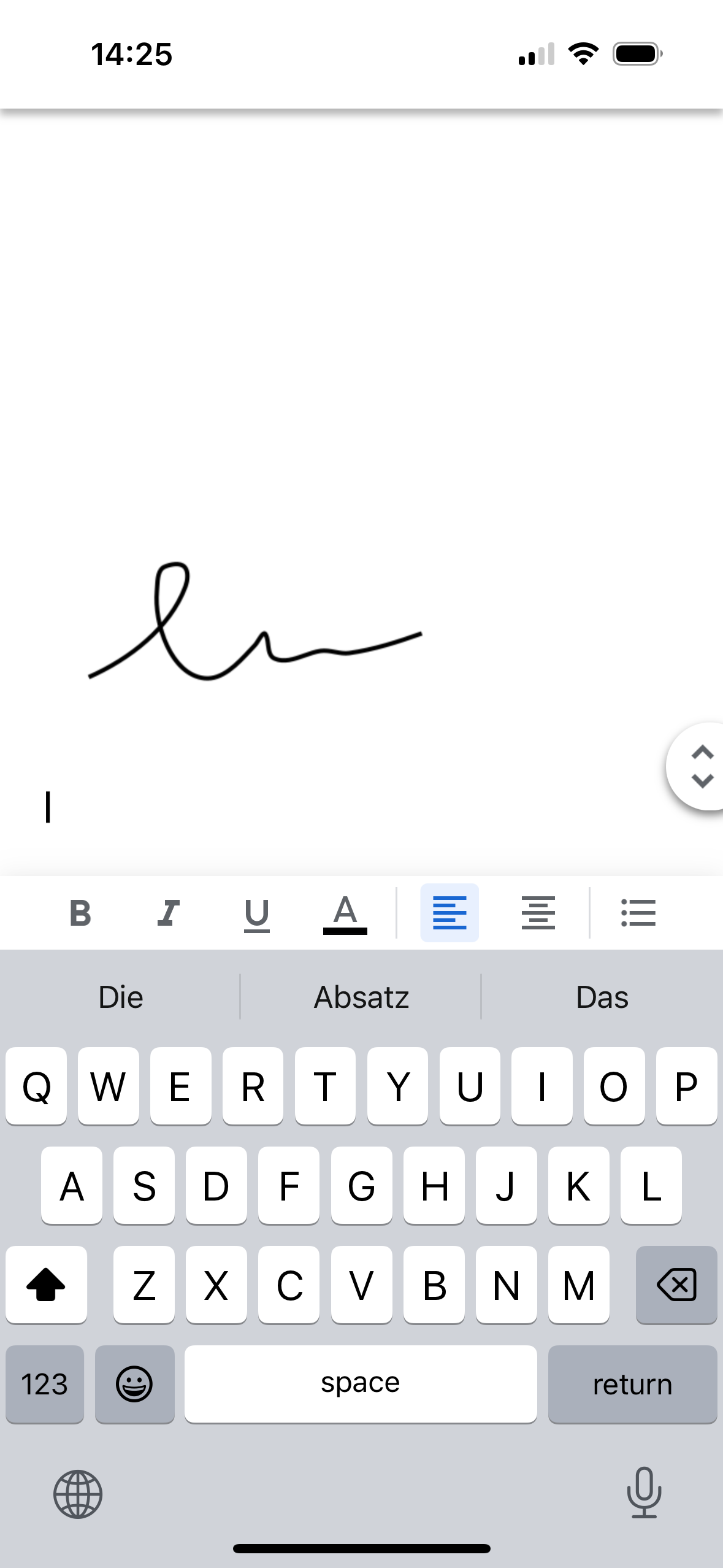 elektronische Signatur zur Google Docs-App auf dem Handy hinzufügen