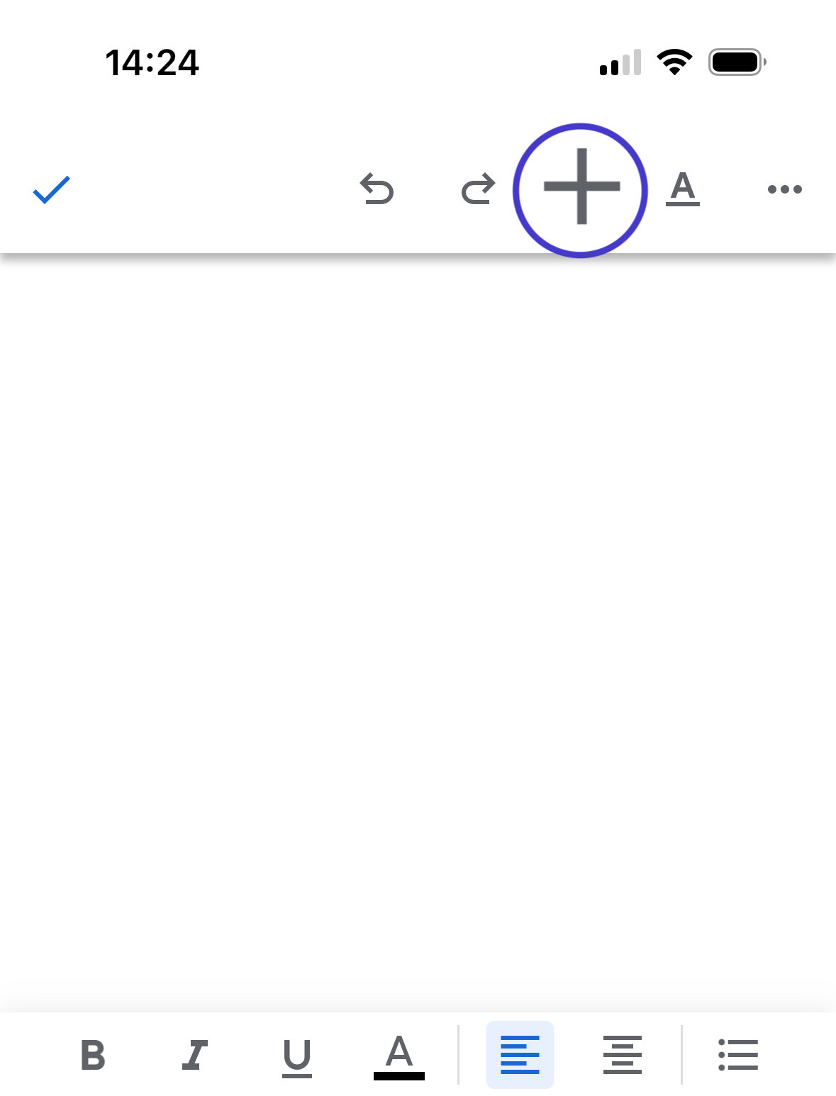 elektronische Signatur in Google Docs App auf dem Handy hinzufügen