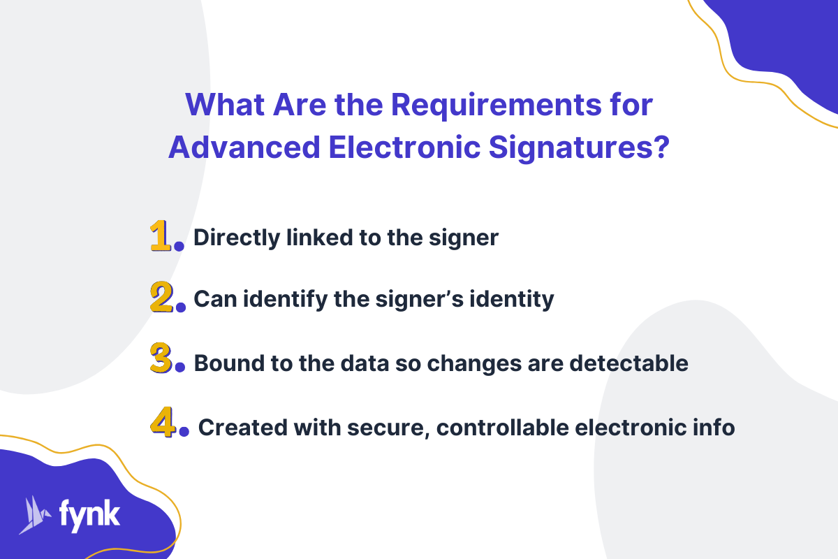 advanced electronic signature requirements