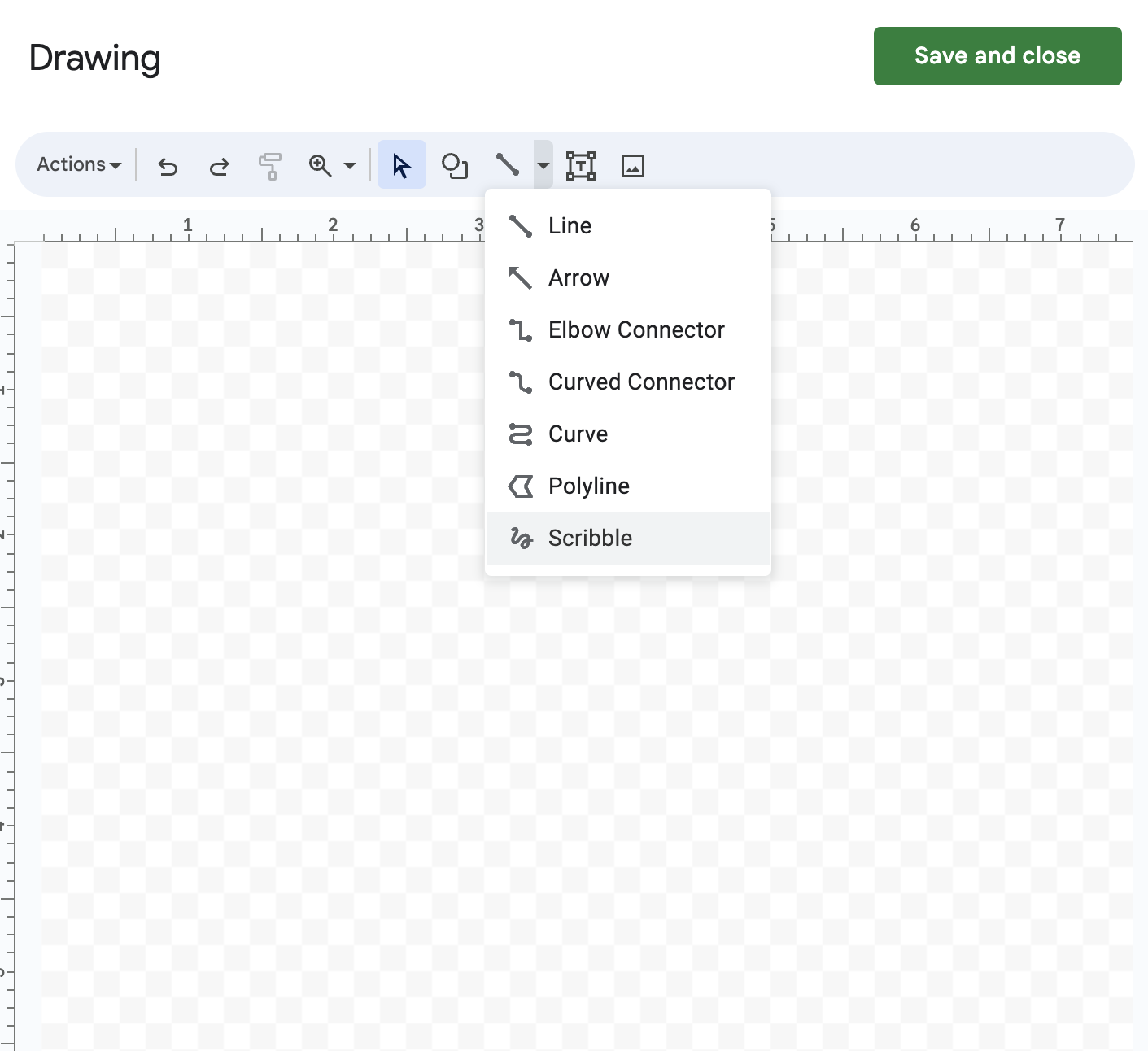 scribble tool in google sheets