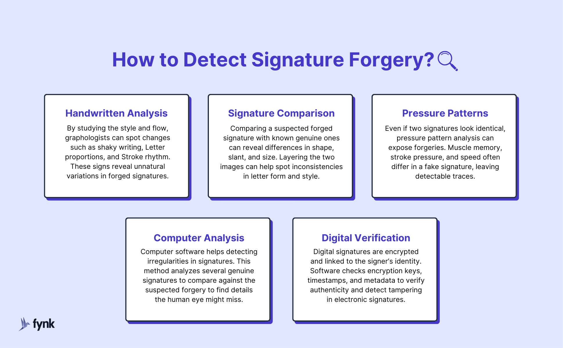 5 ways to detect a signature forgery