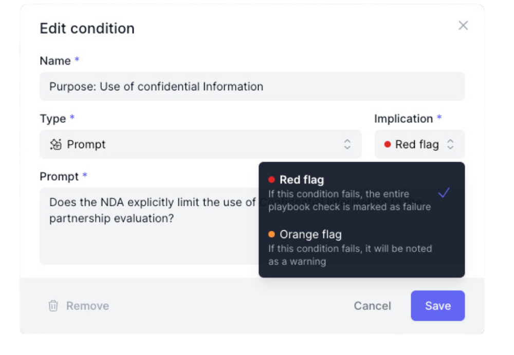 setting ai playbook flags in fynk