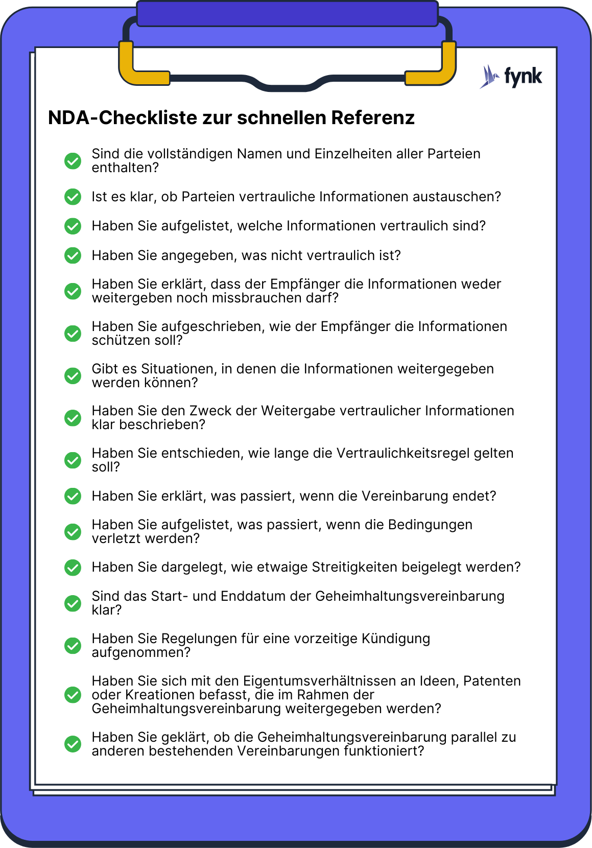 NDA-Checkliste