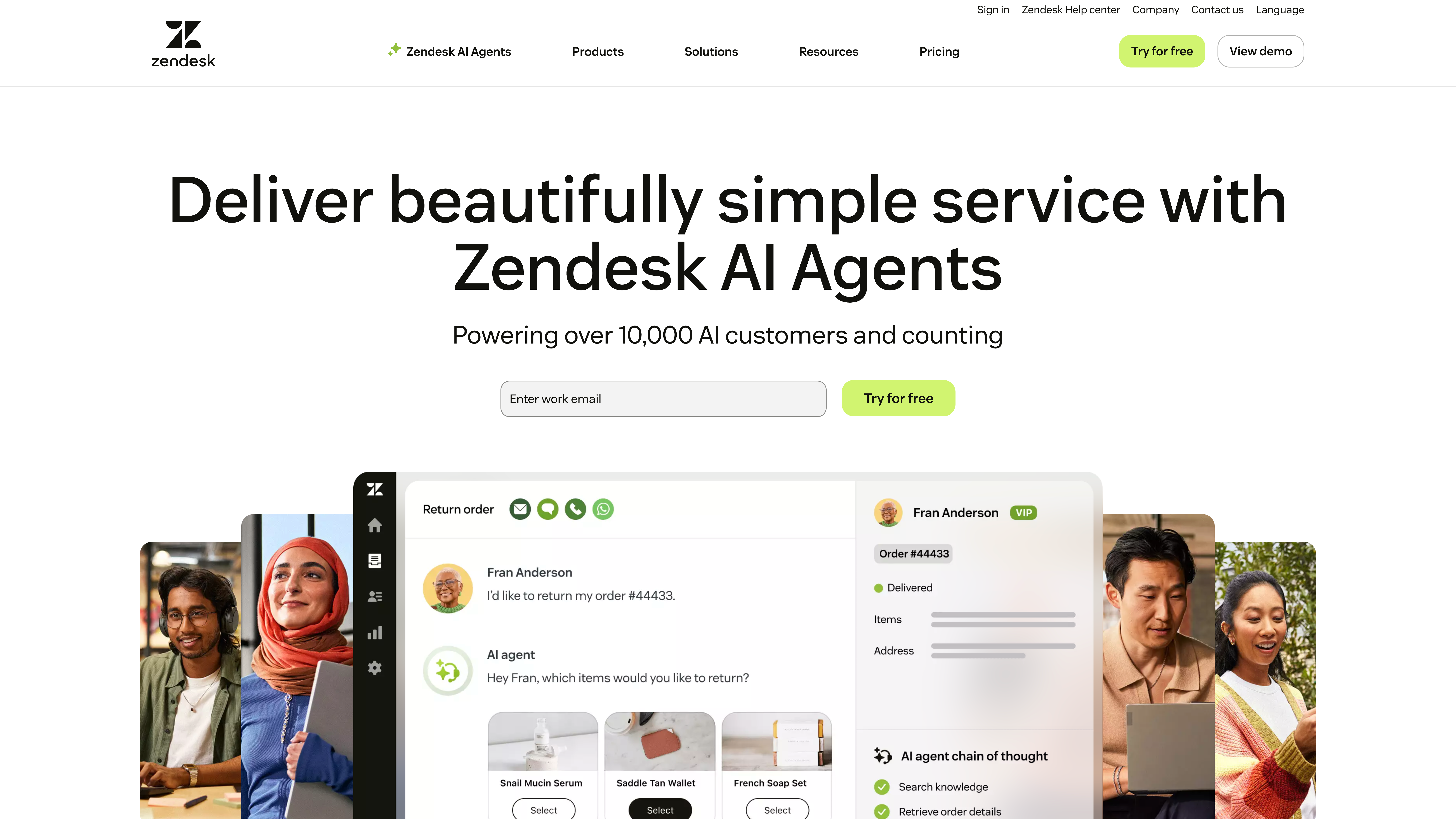 Zendesk-Startseite Zendesk-Startseite