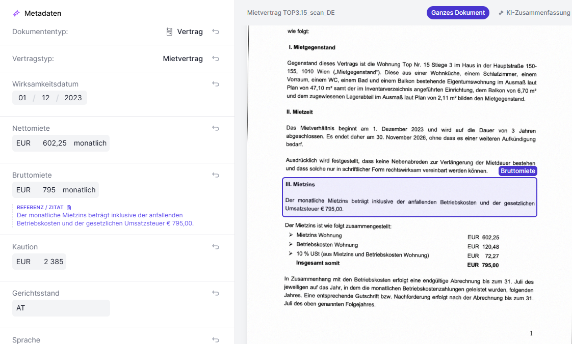 AI Product screenshot