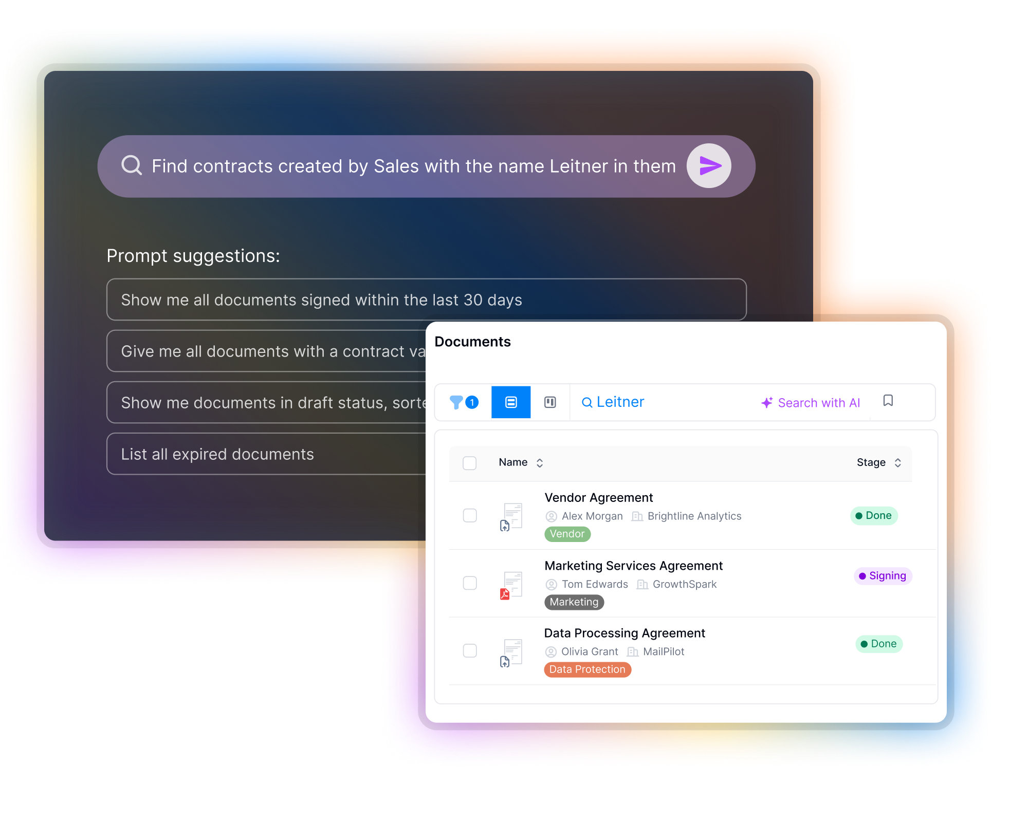 Find anything, across every agreement. In seconds.