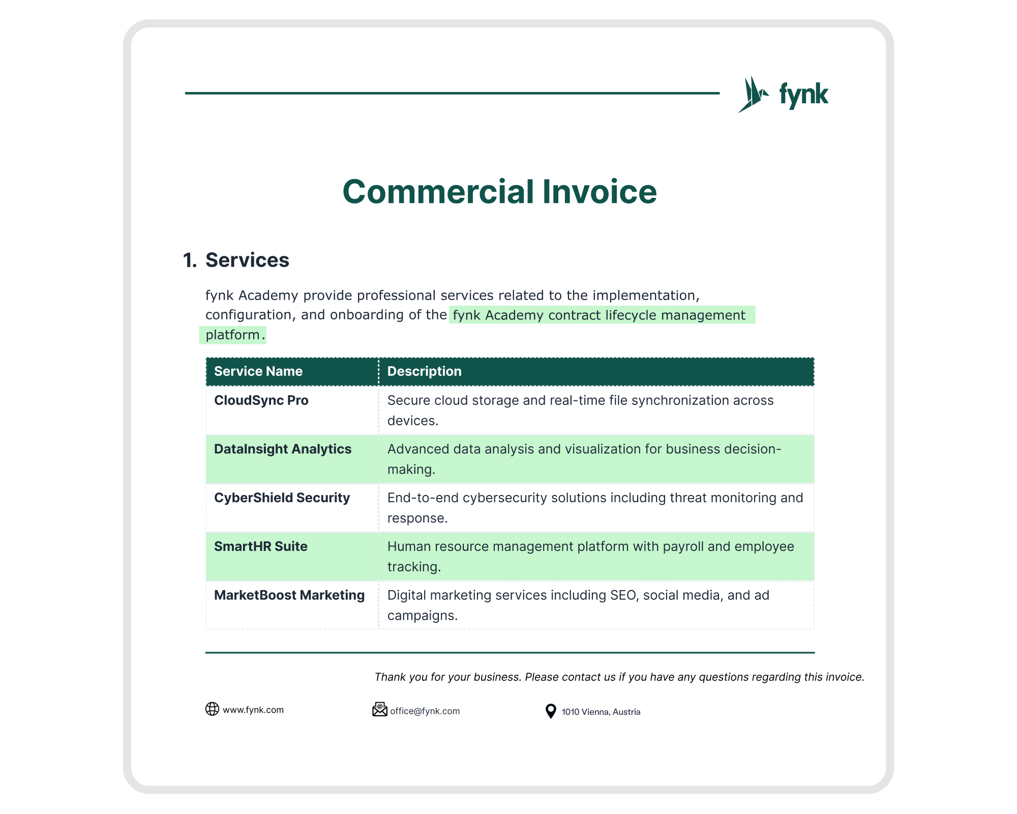 Contracts with your company's vibe.