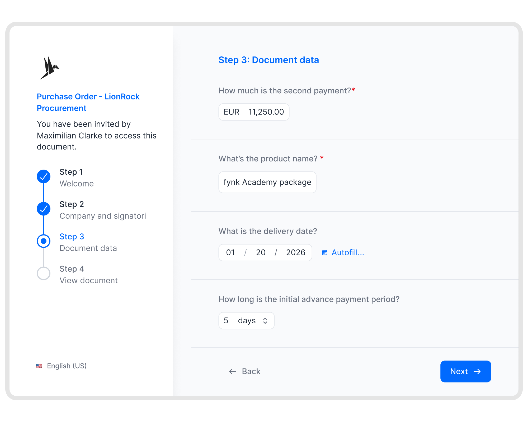 Fill in contracts faster with less back and forth.