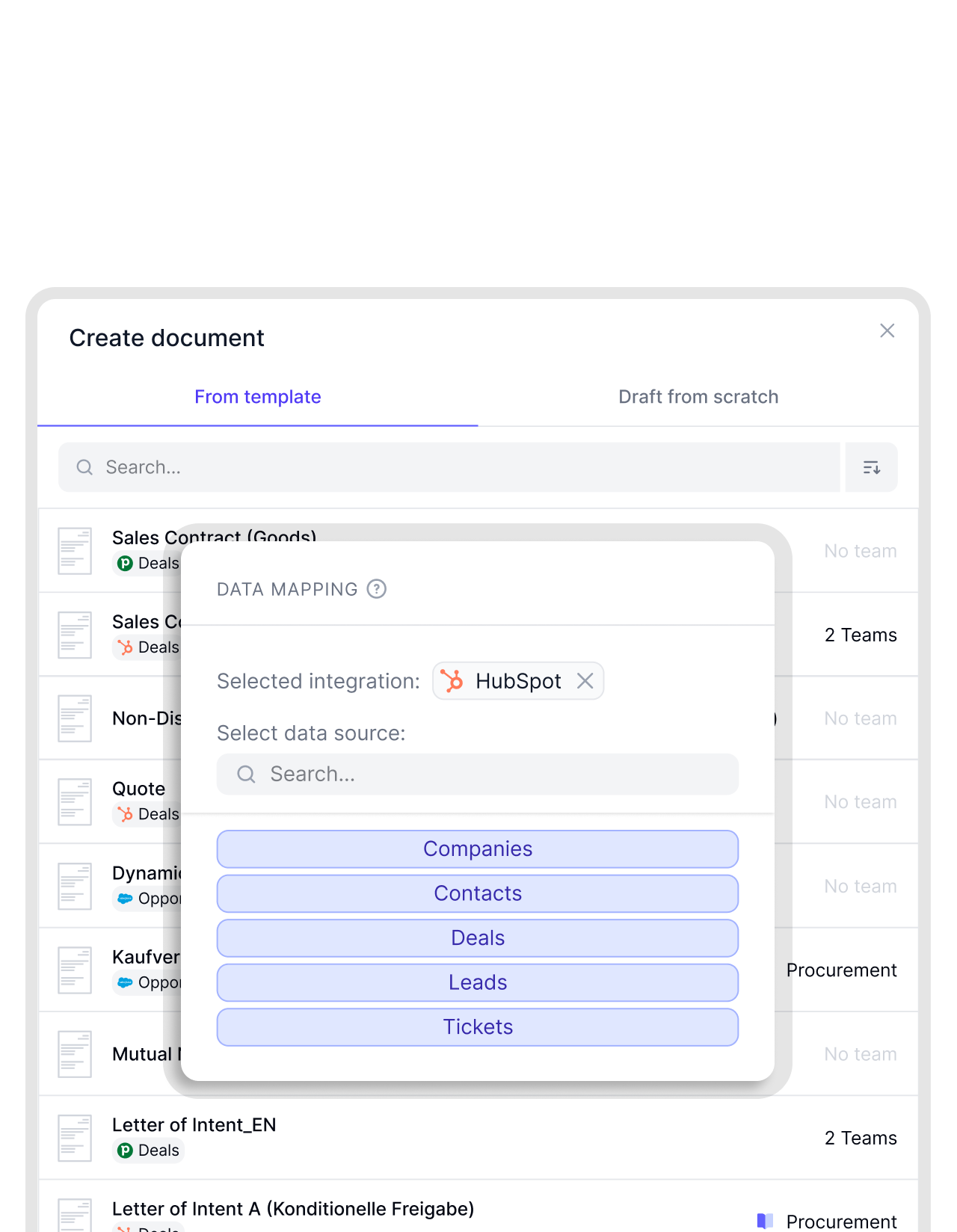 One place for agreements aligned with your CRM.