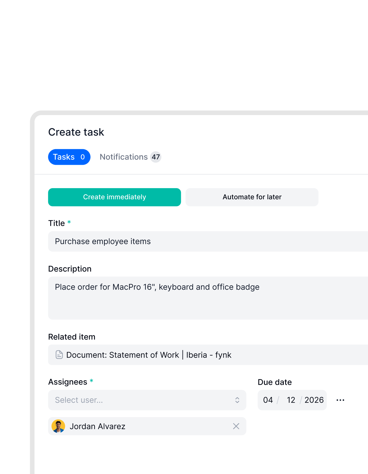 Turn comments into tasks.