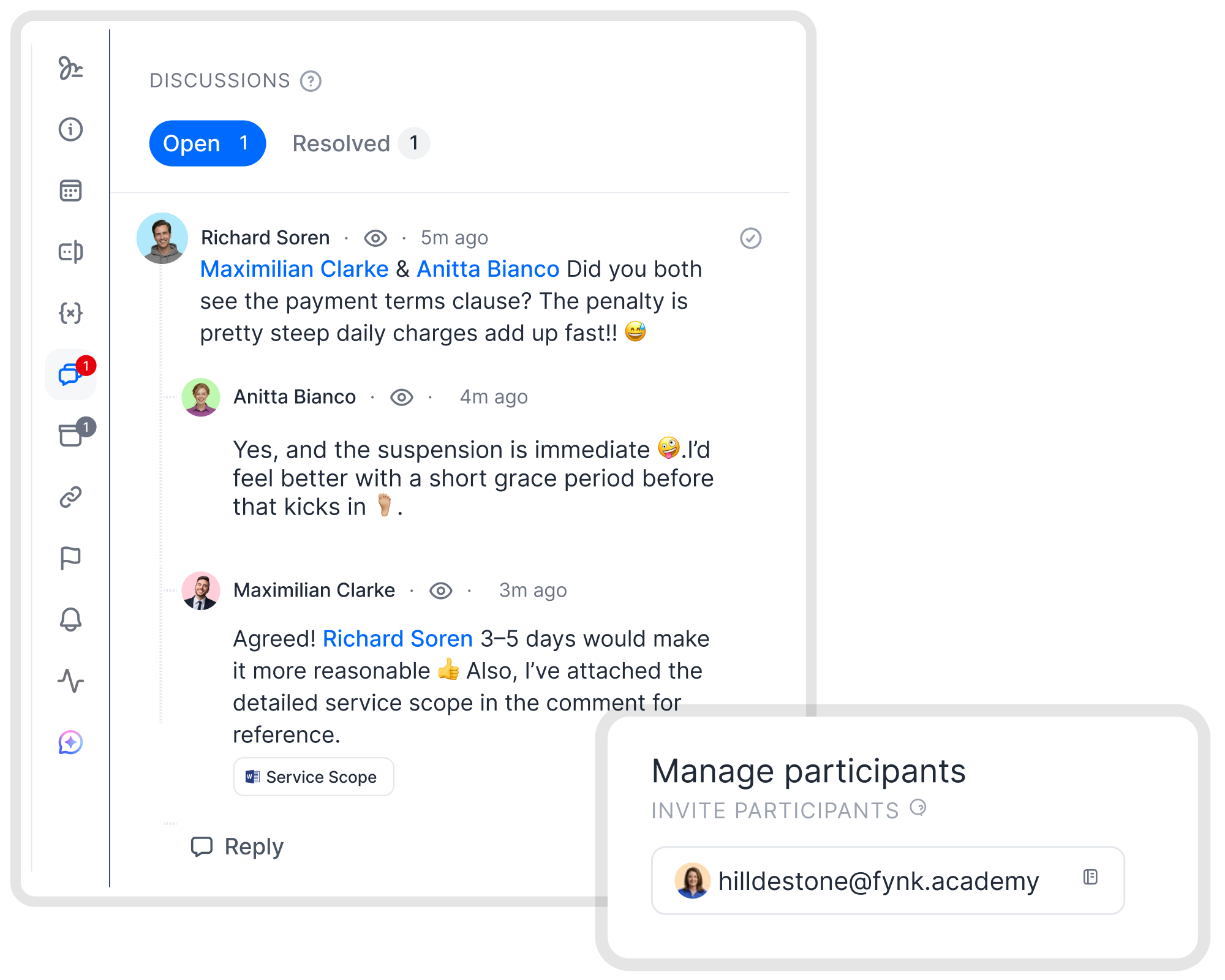 All feedback. Right where the contract is.