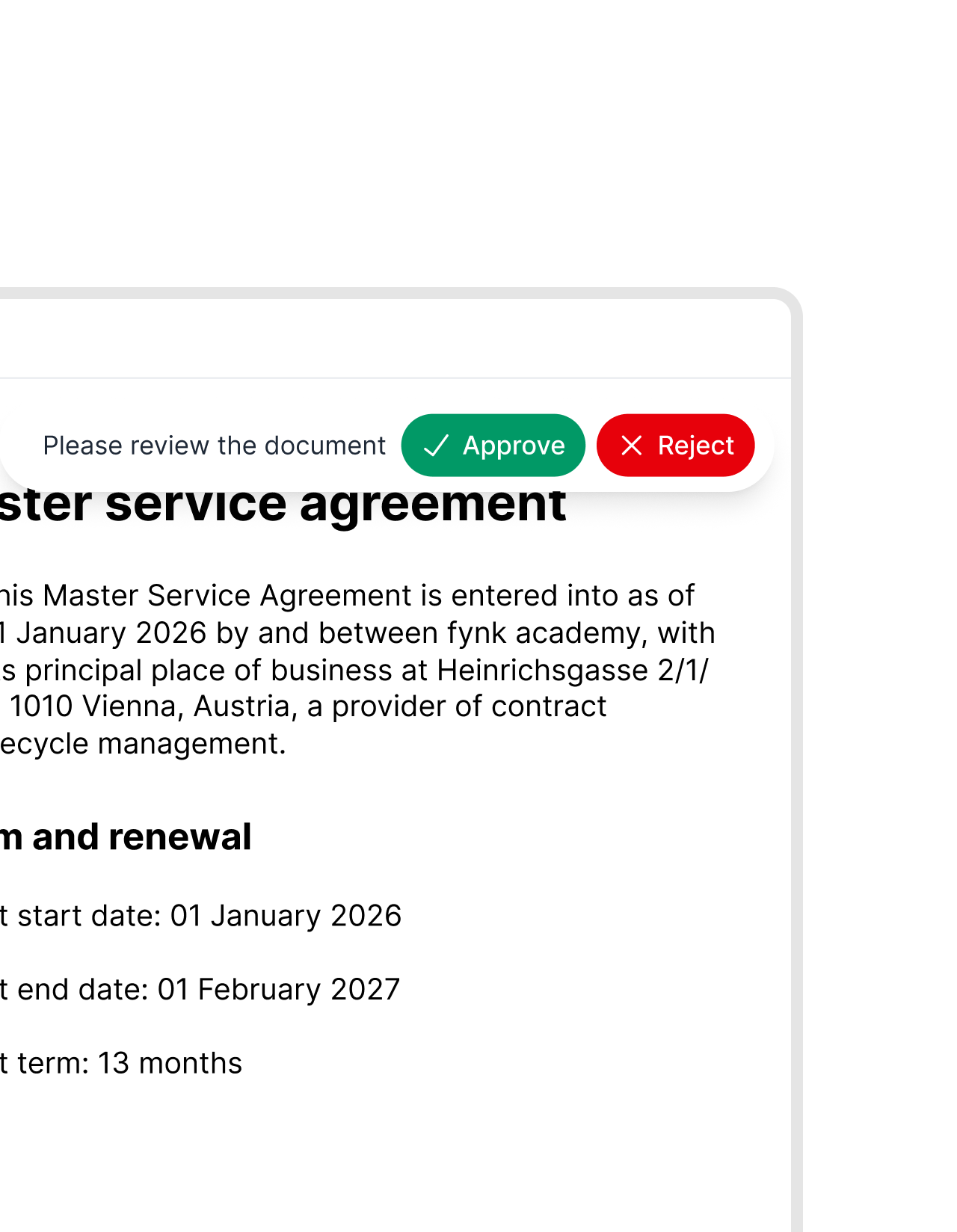 Don't sign a contract until it's 100% approved.