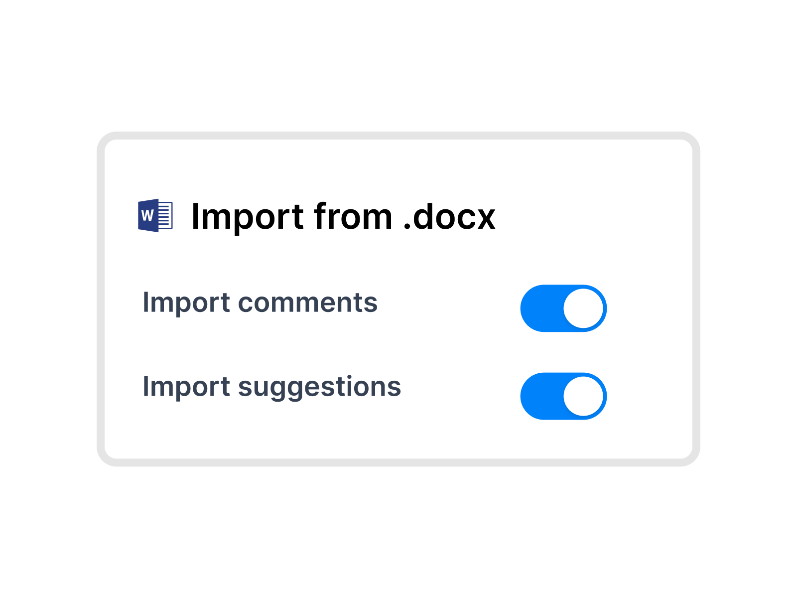 Docx importer