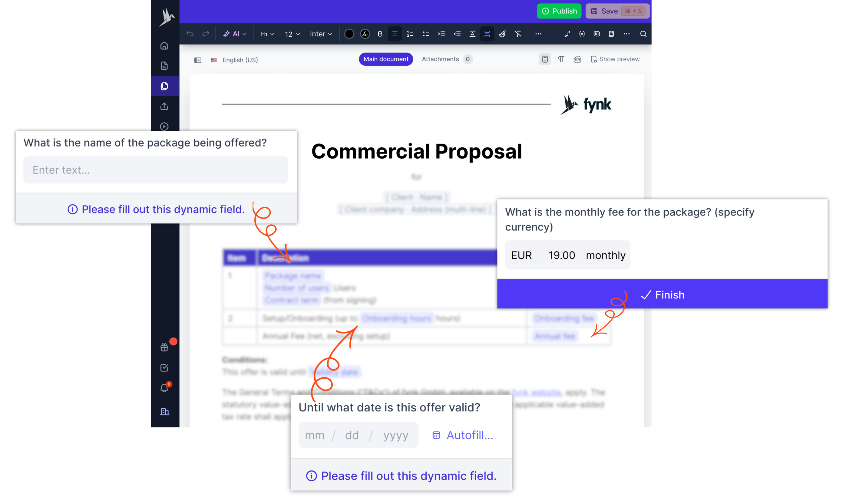 dynamic fields in fynk dynamic fields in fynk