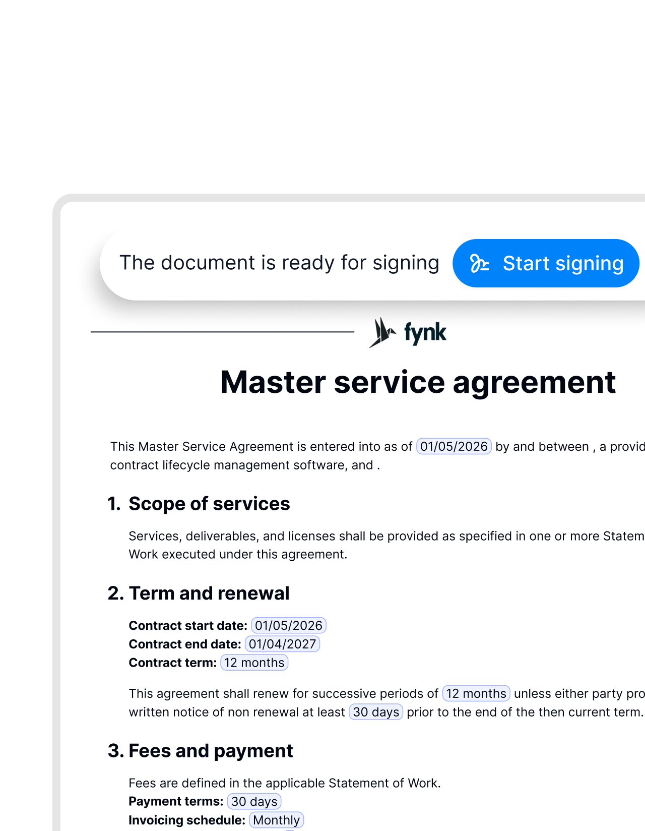 One approved contract. No risky edits.