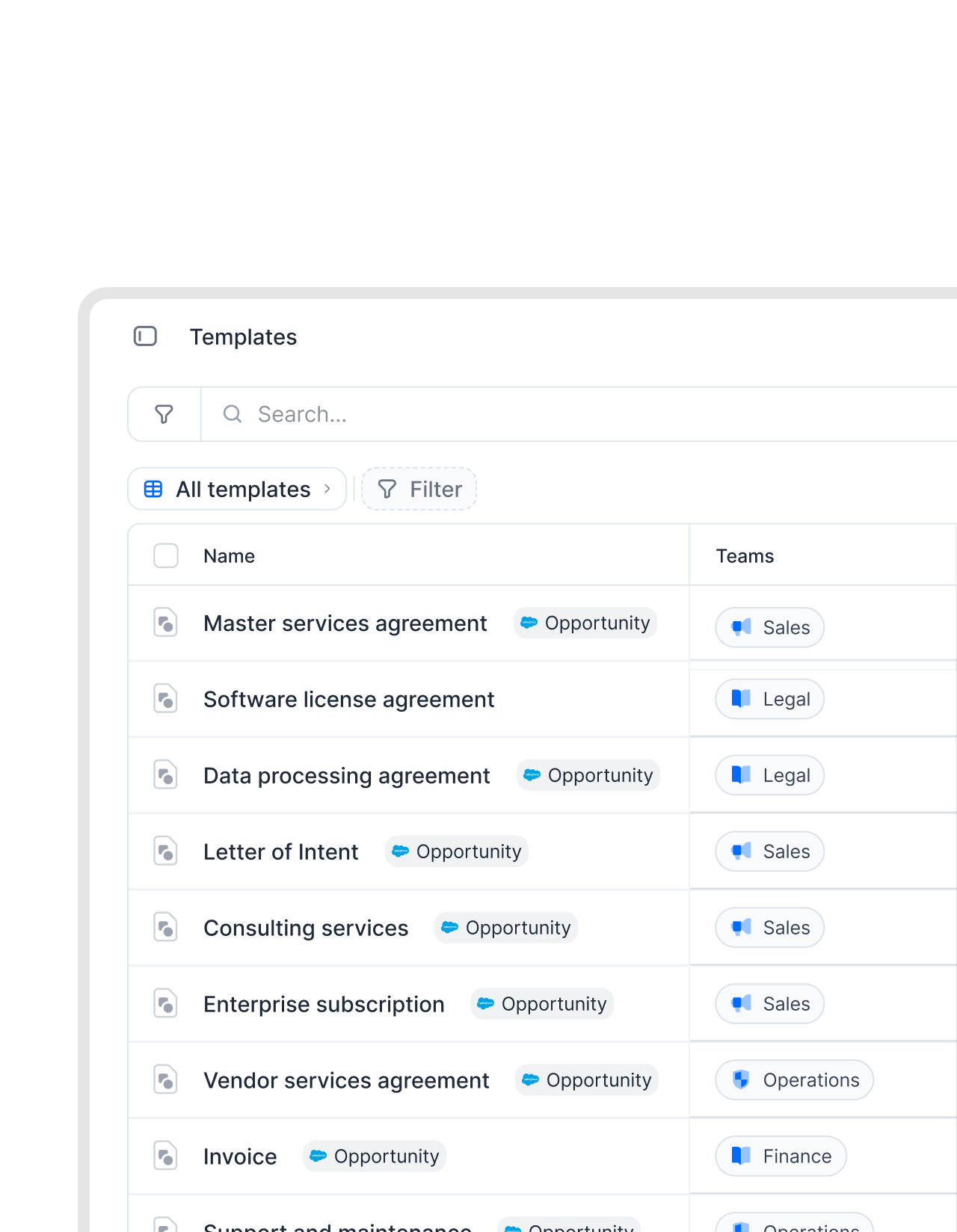 Salesforce closes the deal. fynk handles the contract.