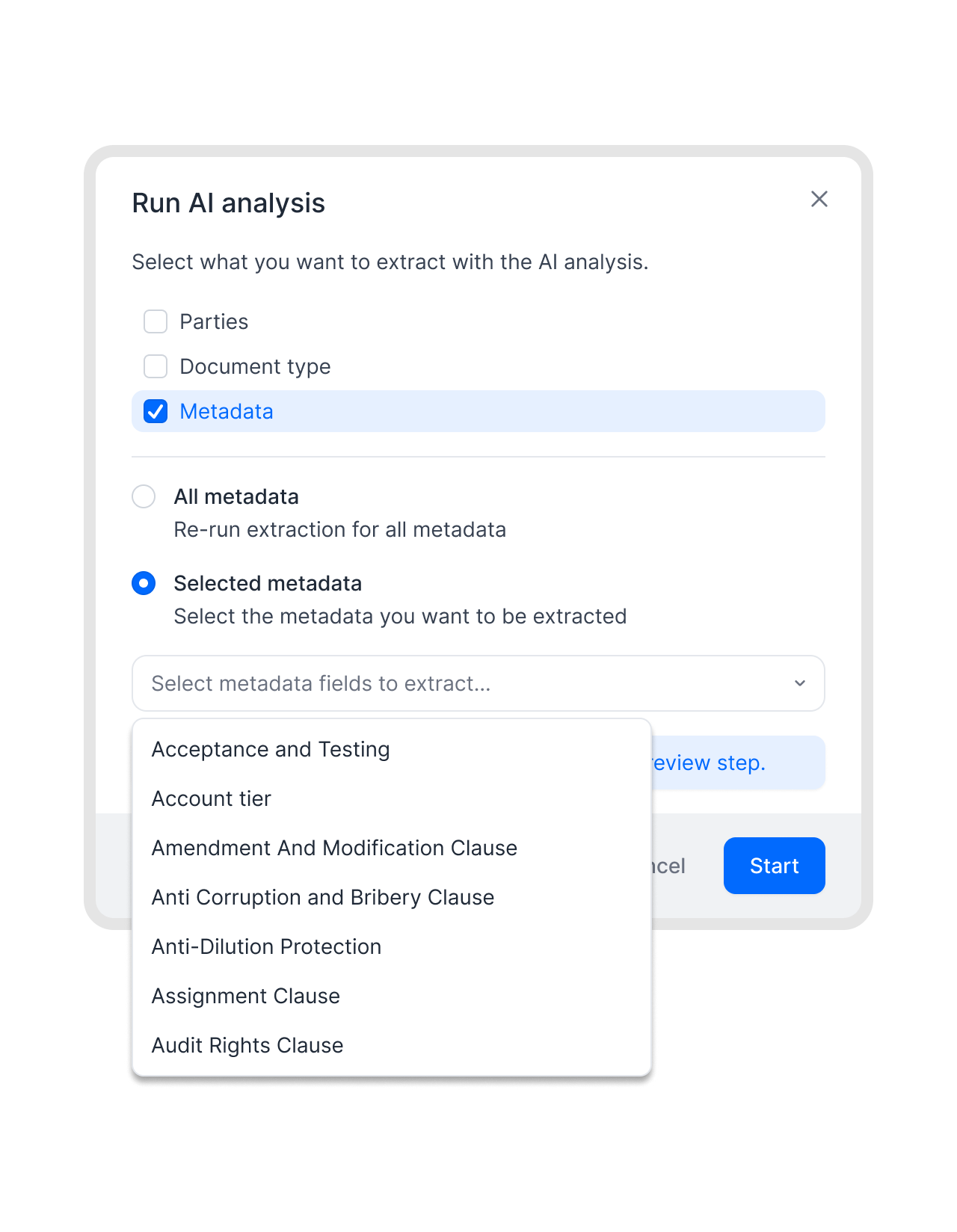 Re-run AI analysis on the documents you changed.