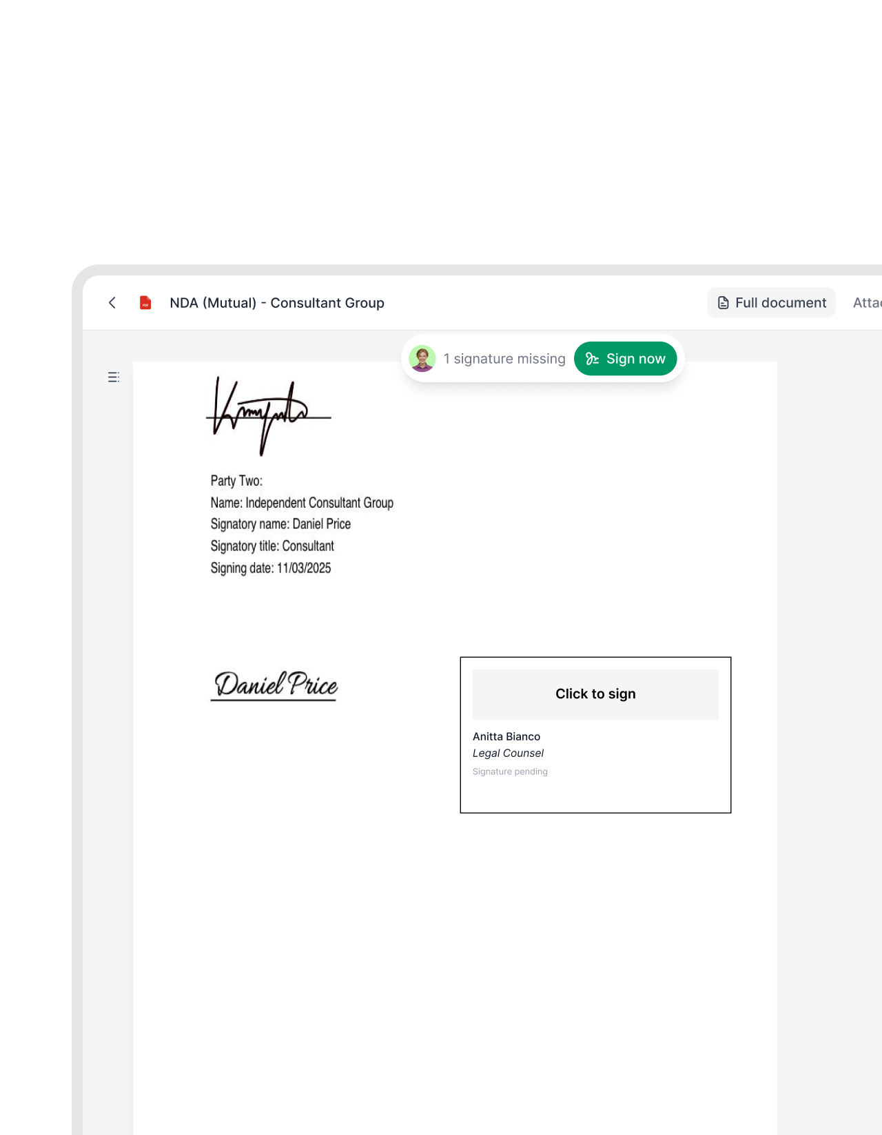 Sign PDFs exactly where you need to.