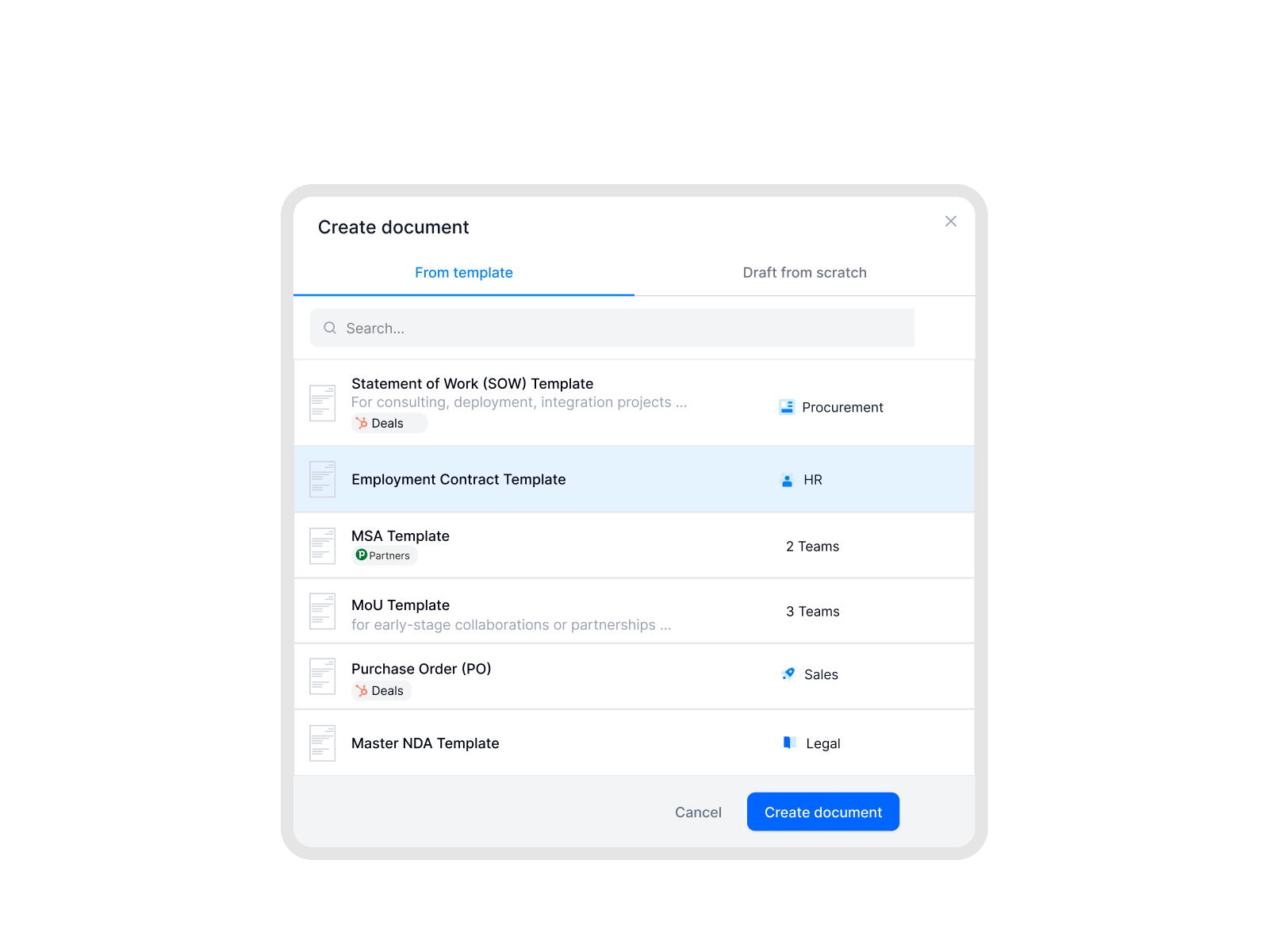 Document templates